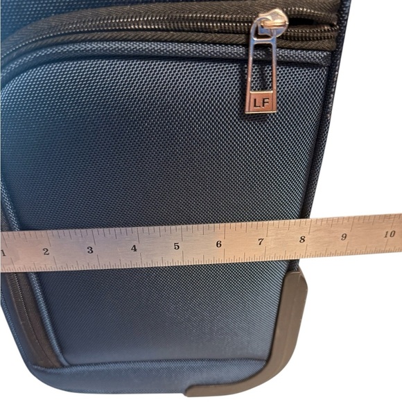 London Fog Travel Bag With 2 Rolling Wheels Dark Navy Blue 15x14x8 Inches - Picture 6 of 15